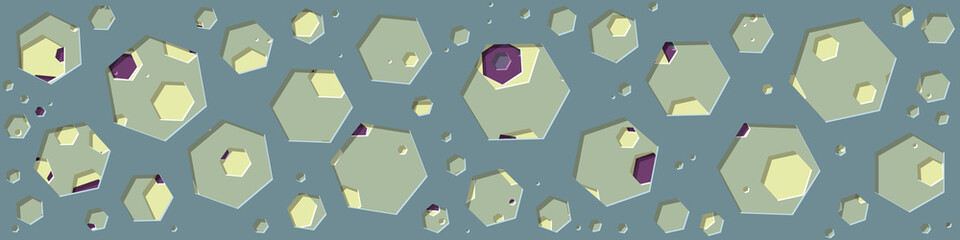 Abstract Generative Art color distributed plygon holes background illustration