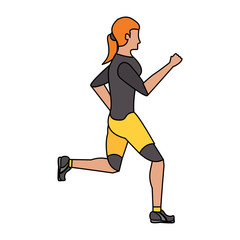 fitness sport lifestyle workout cartoon