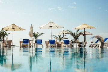 swimming pool at luxury resort/hotel