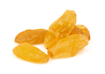 Raisins isolated on white