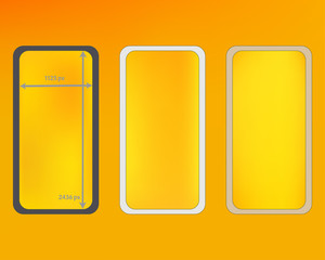 Mesh, yellow colored phone backgrounds kit.
