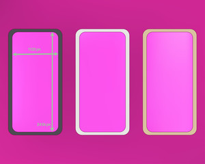 Mesh, magenta colored phone backgrounds kit.
