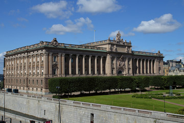 Obraz premium Royal and governmental palaces in Stockholm, the capital of Sweden