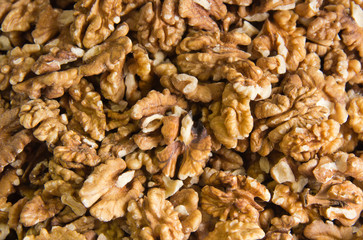Walnuts sold in spice market. Walnuts Help Lower Cholesterol. Good grains eat healthy.