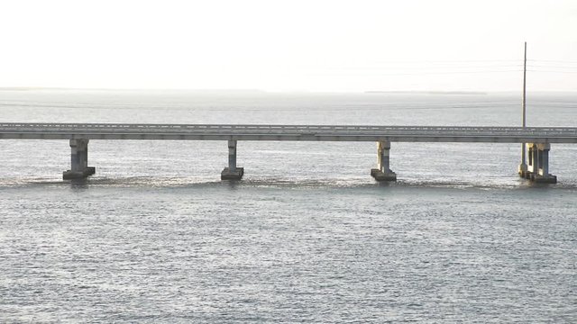 View of Overseas Highway at sunset, Spanish Harbor Channel, Florida