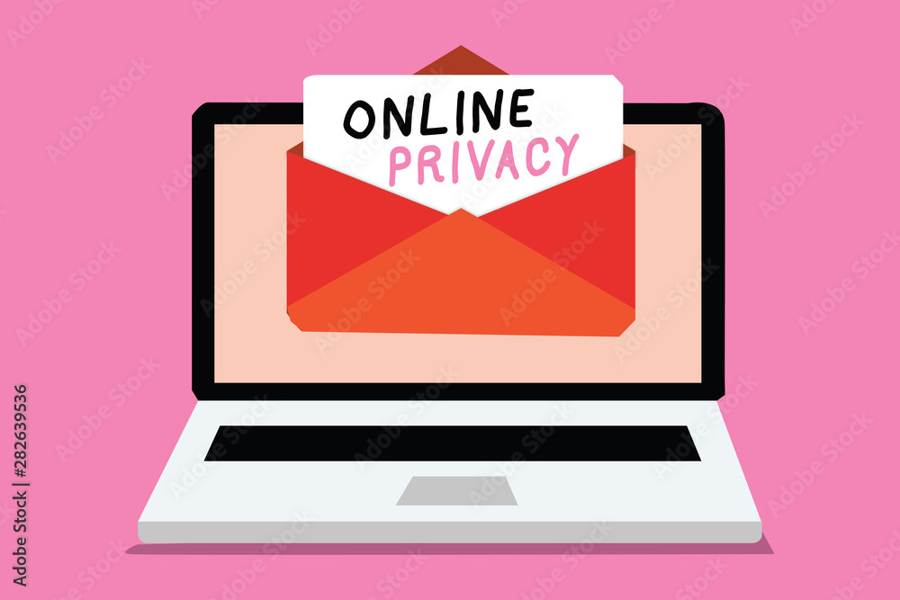 Poster writing note showing online privacy. business photo showcasing security level of personal data publi