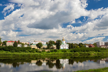 Fototapeta na wymiar Summer landscape of the old Polotsk.