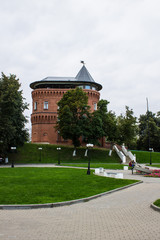 Ancient water tower in the historic center of the city Vladimir Russia