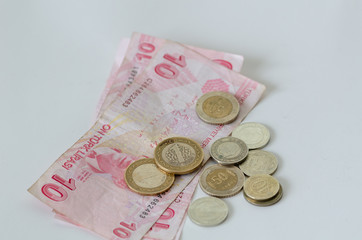 Turkish banknotes and coins