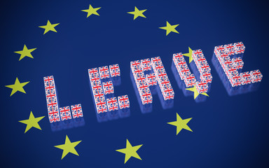 Obraz na płótnie Canvas leave Europe brexit concept 