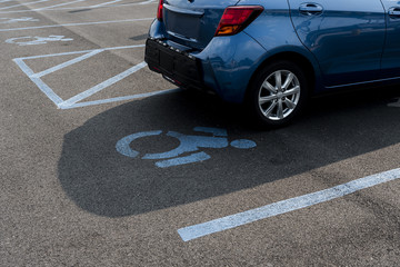 Parking spot for disabled people