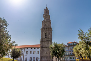 Naklejka premium Clerigos tower (Torre dos Clerigos) in Porto (Portugal)