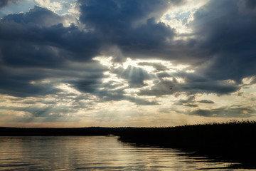 Summer landscape - lake on a Sunny day
