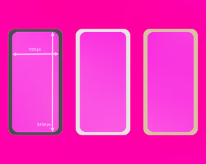 Mesh, pink colored phone backgrounds kit.