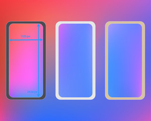 Mesh, multicolor phone backgrounds kit.