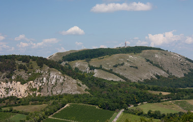 Obraz premium The summit of Palava, Devin, in the Czech Republic
