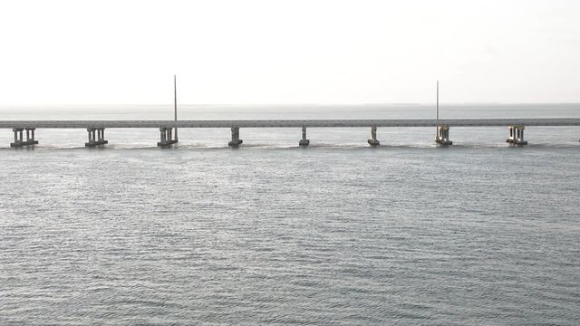View of Overseas Highway at sunset, Spanish Harbor Channel, Florida