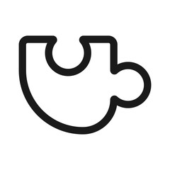 puzzle - minimal line web icon. simple vector illustration. concept for infographic, website or app.