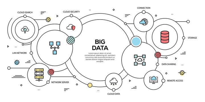 BIG DATA VECTOR CONCEPT AND INFOGRAPHIC DESIGN