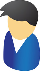 Isometric illustration of Businessman element on white background.