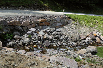 Rocky walls in the Alps of Trentino Alto Adige, in northern Italy