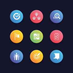 MANAGEMENT FILLING ICON SET