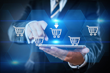 Add To Cart Internet Web Store Buy Online E-Commerce concept