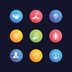 CORE VALUES FILLING ICON SET