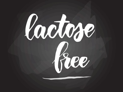 Lactose free - calligraphy lettering