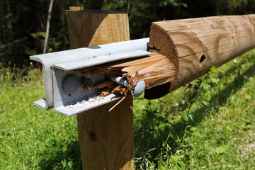 Fences on Italian Alps in Trentino Alto Adige
