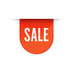 Red Sale Label Vector Set Isolated stock illustration