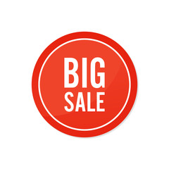 Red Big Sale Label Vector Set Isolated stock illustration