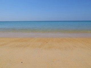 Fototapeta na wymiar Deserted Nai Yang Beach, close to Phuket Airport, Thailand