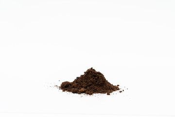Organic soil on white background