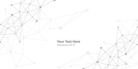 Futuristic crypto blockchain illustration. Vector global creative social network. Abstract polygonal background with lines and dots