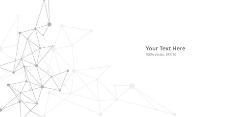 Fototapeta premium Futuristic crypto blockchain illustration. Vector global creative social network. Abstract polygonal background with lines and dots