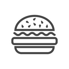 Fast food icon, vector simple black isolated illustration.