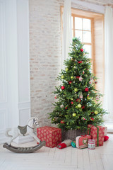 Christmas tree and gift boxes