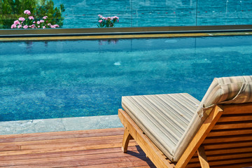 luxury hotel pool and summer vacation