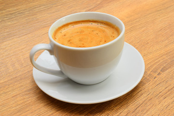  Milk coffee with bubbly chocolate latte