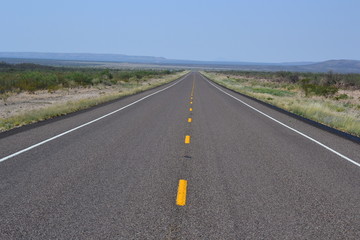 road and blue sky