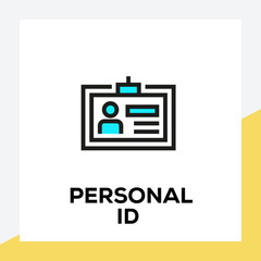 PERSONAL ID LINE ICON SET