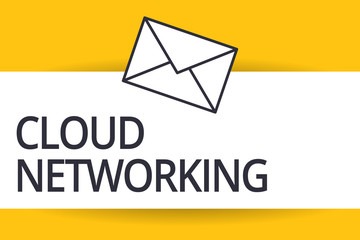 Handwriting text Cloud Networking. Concept meaning is term describing access of networking resources.