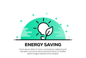 ENERGY SAVING ICON CONCEPT