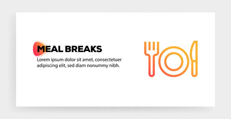 MEAL BREAKS ICON CONCEPT