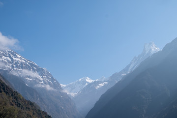 Dhaulagiri mountain peak, Annapurna base camp trek