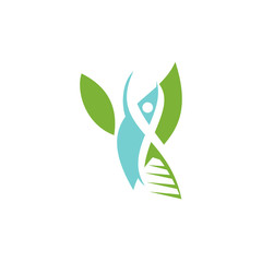 Genetic Health Logo Design Illustration Icon concept Vector