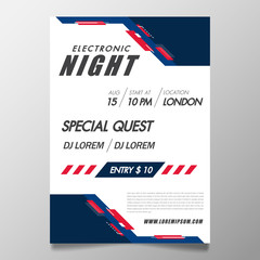 Music festival poster template night club party flyer with background with abstract geomatic shape.Background in the style of minimalism for DJ Poster, Web Banner, Pop-Up.