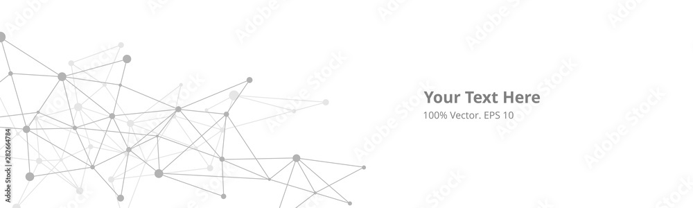 Wall mural futuristic crypto blockchain illustration. vector global creative social network. abstract polygonal