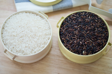 Healthy organic rice: Riceberry Rice and Jasmine rice
